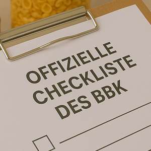 An das BBK angelehnte Checkliste zur Vorratshaltung