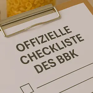 An das BBK angelehnte Checkliste zur Vorratshaltung