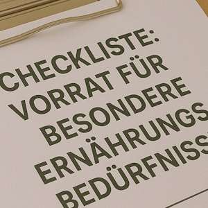 Vorratsliste für besondere Bedürfnisse