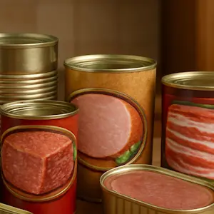 Fleisch in der Dose für den Vorratsschrank