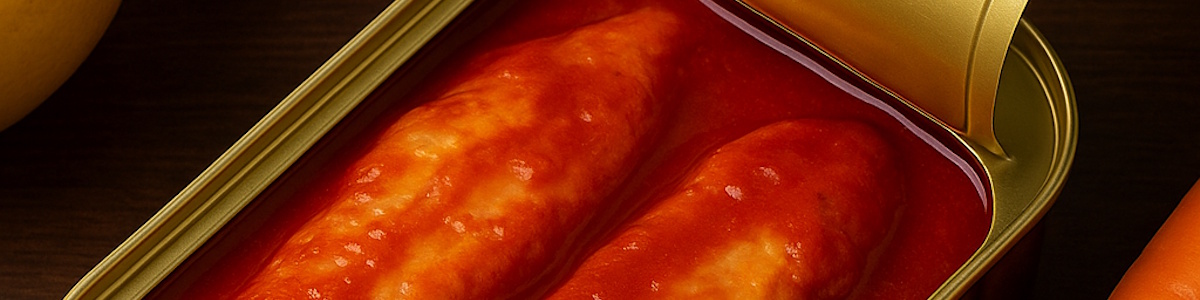 Heringsfilets mit Tomatensauce aus der Bevorratung