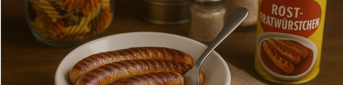Rostbratwürstchen aus dem Dosenvorrat