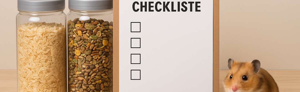 Checkliste für einen Notvorrat für den Hamster