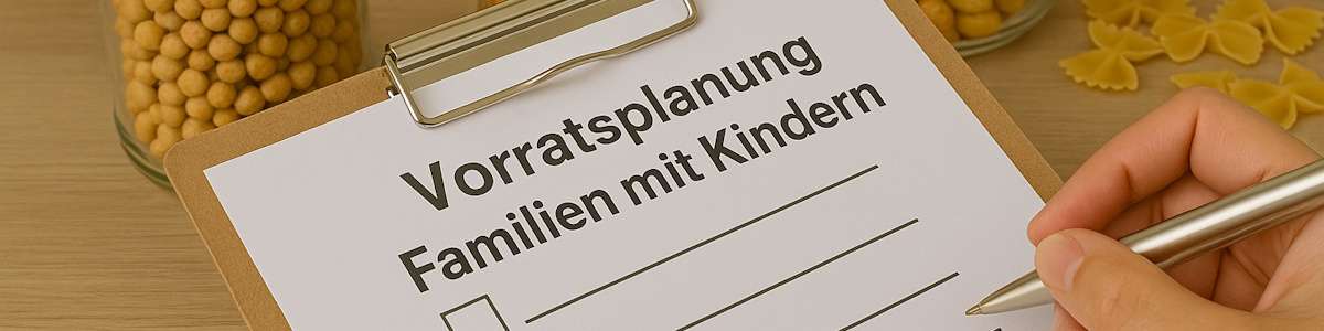 Checkliste zur Vorratshaltung mit Kindern