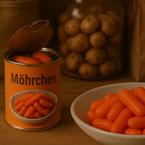Möhren in der Dose