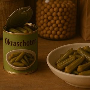Okraschoten in der Dose