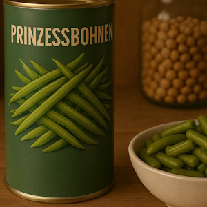 Prinzessbohnen in der Dose
