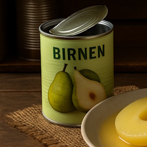 Birnen in der Dose