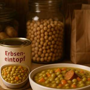 Erbseneintopf in der Dose