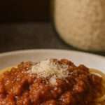 Leckere Fleischklößchen auf Spaghetti