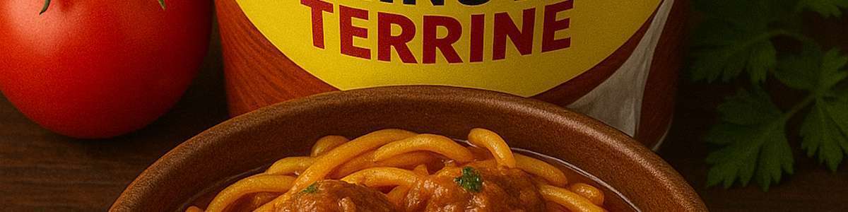 Zubereitete Fünf Minuten Terrine aus dem Vorrat