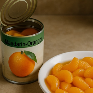 Mandarin-Orangen in der Dose