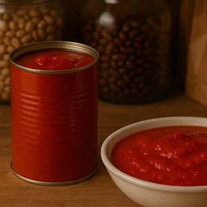 Tomaten passiert in der Dose